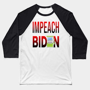 IMPEACH BIDEN I DID THIS GAS PUMP DESIGN RED TO BLACK GRADIENT DESIGN Baseball T-Shirt